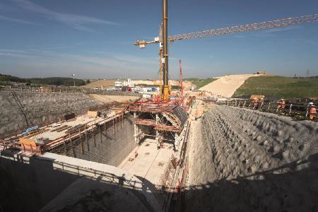 Tunel Albabstieg, Brama Dornstadt, na nowo budowanej linii Stuttgart-Ulm - zdjęcie: _DSC020120170831.jpg