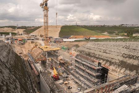 Tunel Albabstieg, Brama Dornstadt, na nowo budowanej linii Stuttgart-Ulm - zdjęcie: _DSC663320170421.jpg